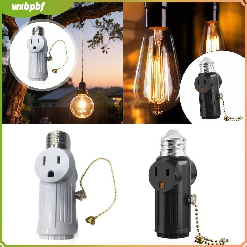 [wxbpbf] E26 Light to Plug Adapter, Polarized Bulb Outlet สําหรับกล้องระเบียงโรงรถ