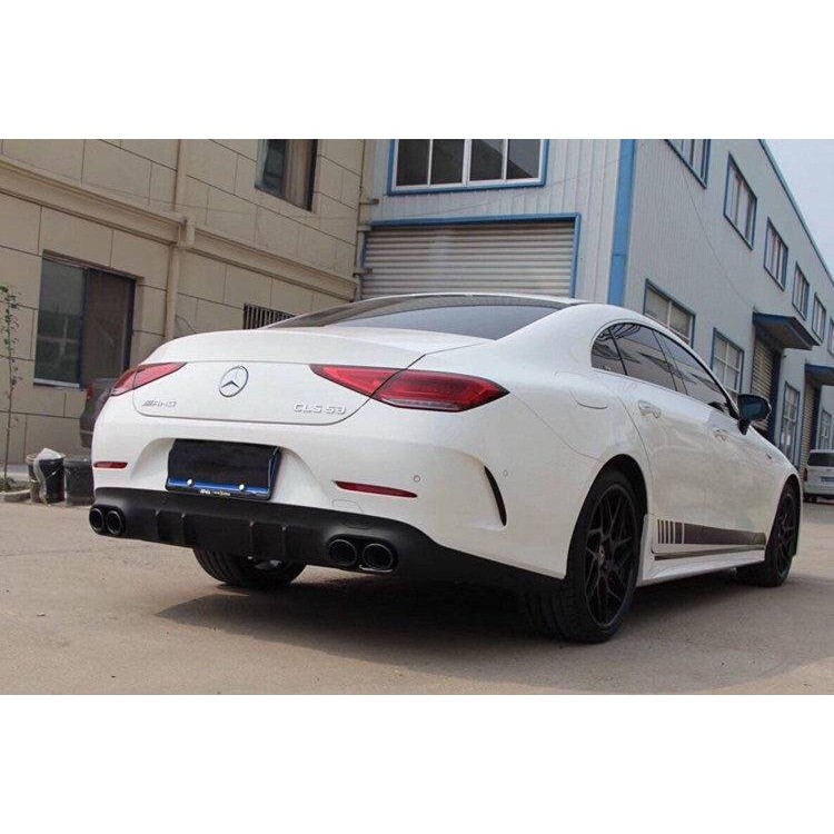 เหมาะสําหรับ Mercedes-Benz W257 CLS300 350 450 ดัดแปลง CLS53AMG ด้านหลัง Lip Tail Throat แถบแนวตั้ง 