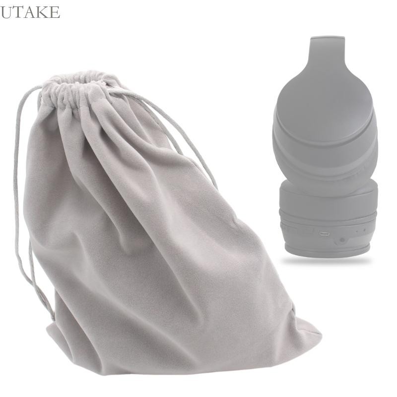Utake กระเป๋าเก็บหูฟัง Soft และทนทานปลอกป้องกัน Drawstring Pouch