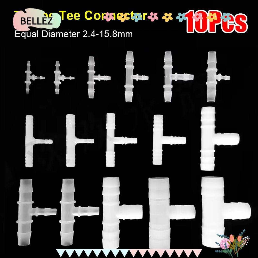 BELLEZ 10 ชิ้น 3 ทางเชื่อมต่อ, 1.6-15.8 มิลลิเมตร Equal เส้นผ่านศูนย์กลาง T-Type Tee Connector, Soft