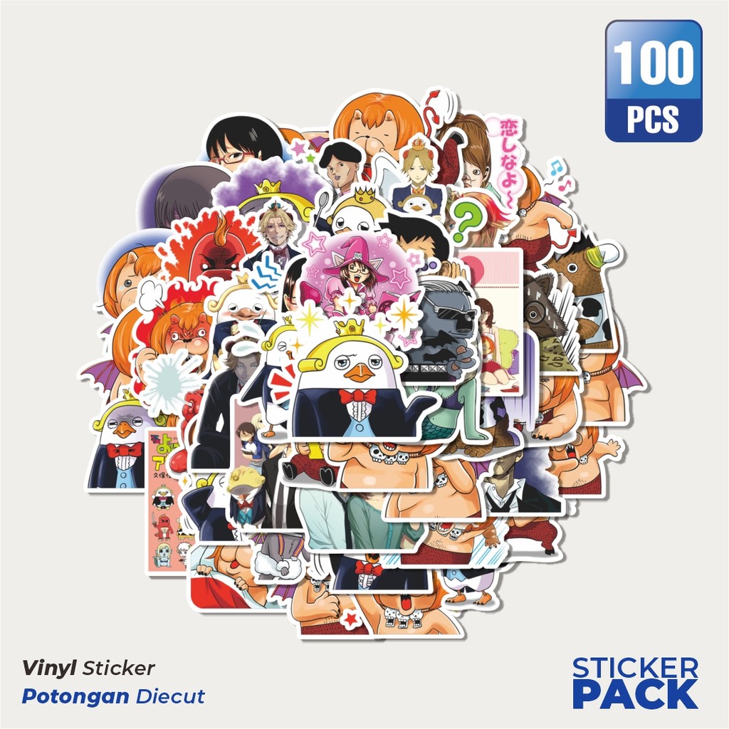 100 ชิ้น Yondemasu yo, Azazel-san Anime Waterproof Aesthetic Stickers - สําหรับแล็ปท็อป, รถจักรยานยน