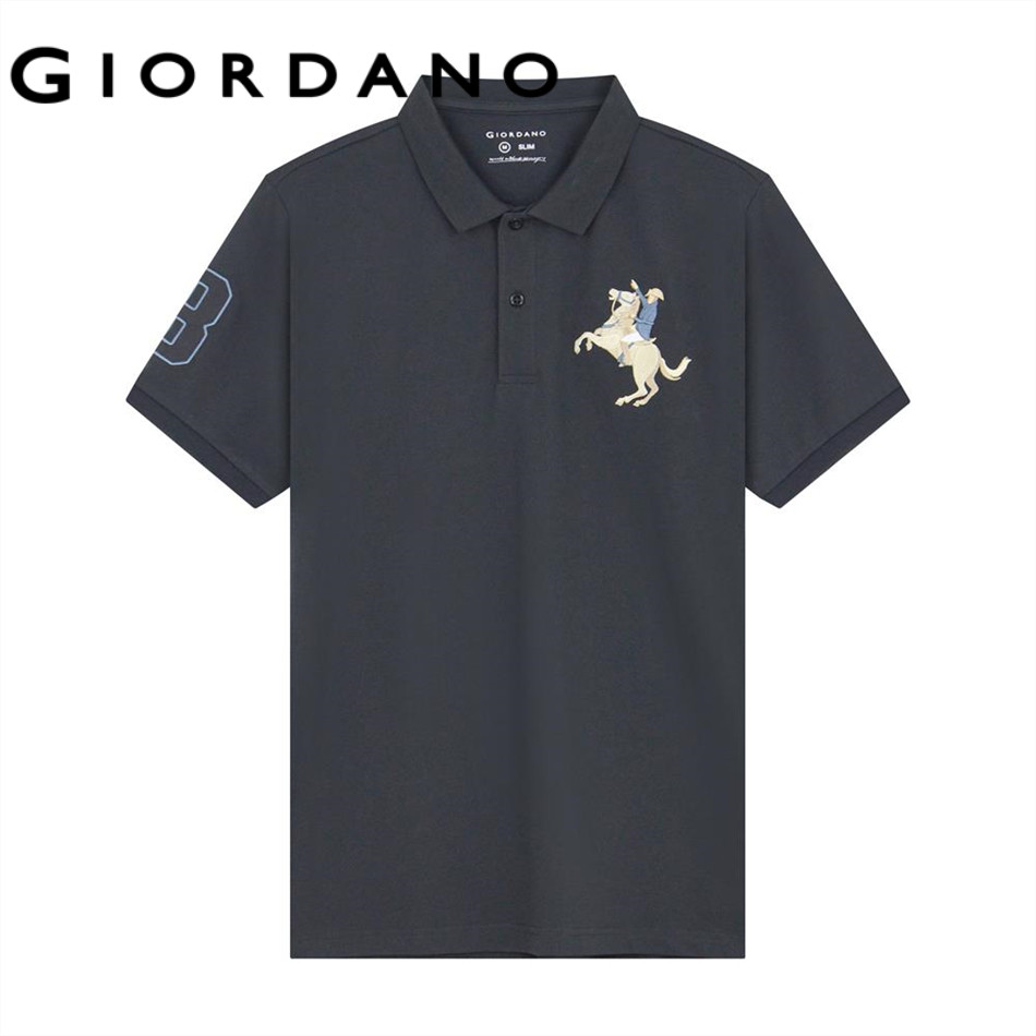 GIORDANO เสื้อโปโลผู้ชาย Men's Slim Napoleon Polo 01015210