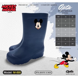 รองเท้าบู๊ทกันน้ำ GTR M-895 **สูง 12 นิ้ว OPTA บู๊ทยาว Mickey Mouse นุ่มน้ำหนักเบา ใส่สบาย ลิขสิทธิ์แท้
