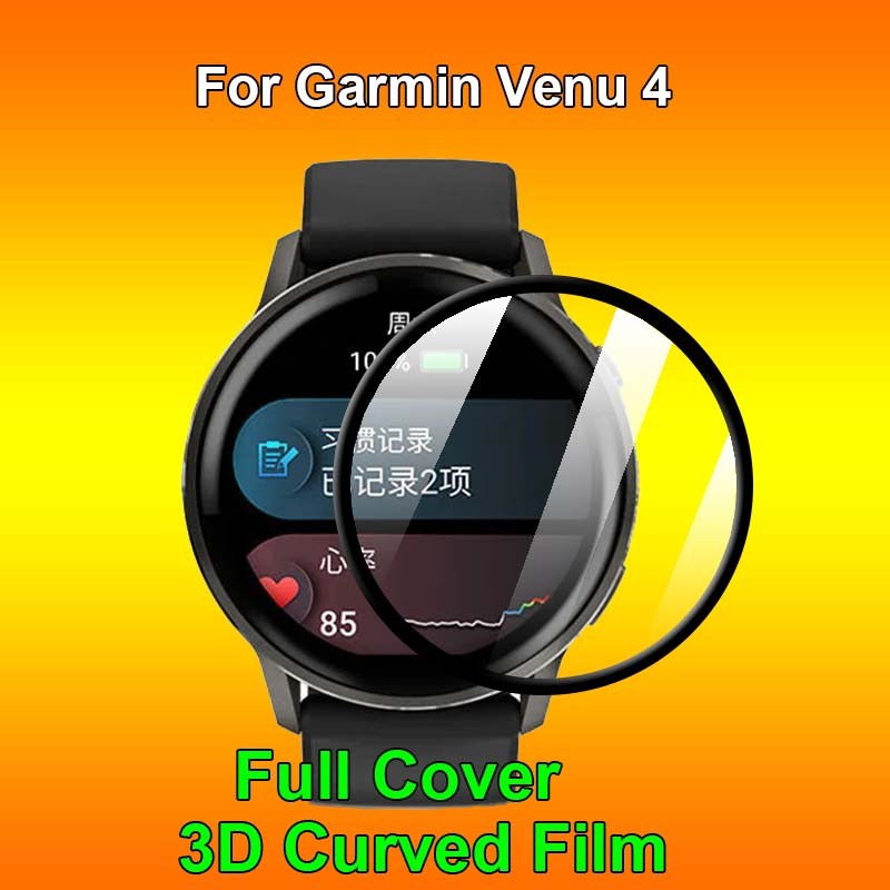 ใช้งานร่วมกับสําหรับ Garmin Venu 4 41 มม.45 มม.SmartWatch Band Full Cover HD ชุบใสนุ่ม PET PMMA ฟิล์ม 3D หน้าจอโค้ง Protector - ไม่ใช่กระจกนิรภัย