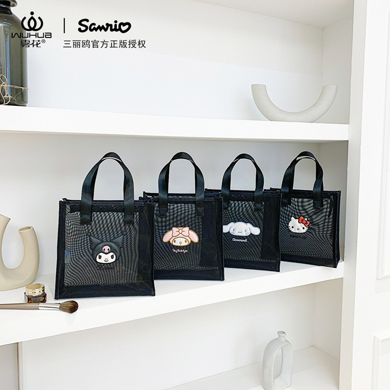 Gt2 Sanrio Kuromi Cinnamoroll กระเป๋าถือ ผ้าตาข่าย