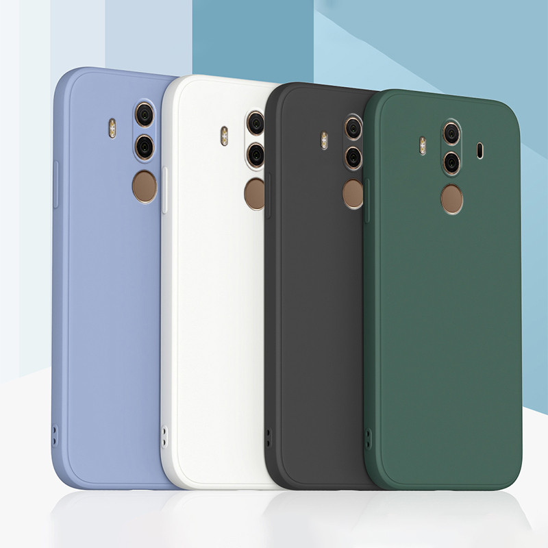 Huawei Mate10 Mate10Pro Mate9 Mate9Pro หรูหราซิลิโคนเหลว Soft TPU เคสโทรศัพท์สําหรับ Huawei Mate 10 9 Pro Anti-Fingerprints Anti Scratch โทรศัพท์ปกหลัง Protector