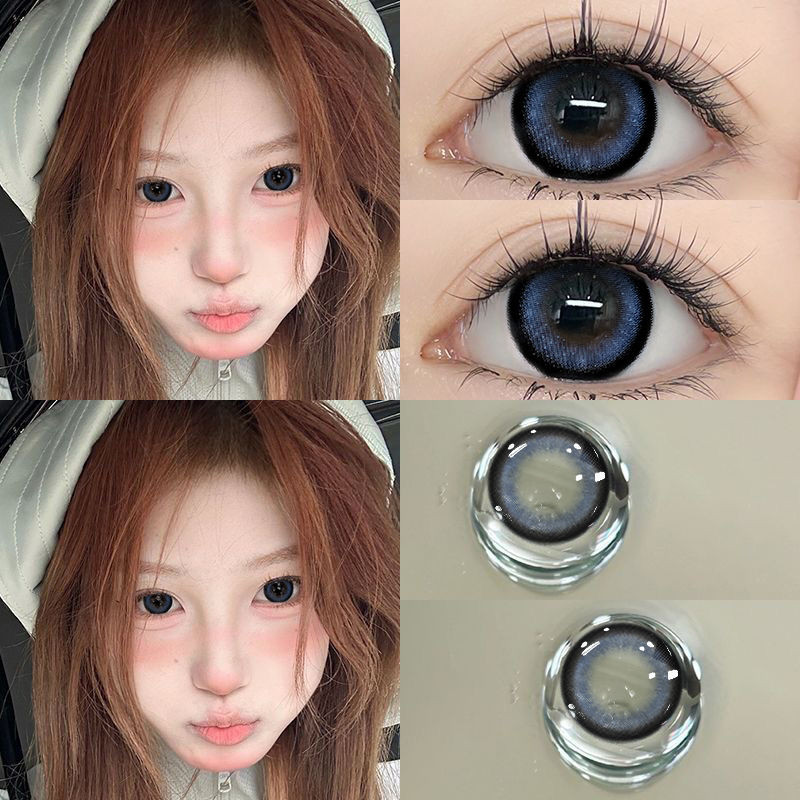 1007 No Seaming Young Age-Reduction Moon Bubble Cosmetic Eye Half-Year Polishing 14.5 คอนแทคเลนส์เส้