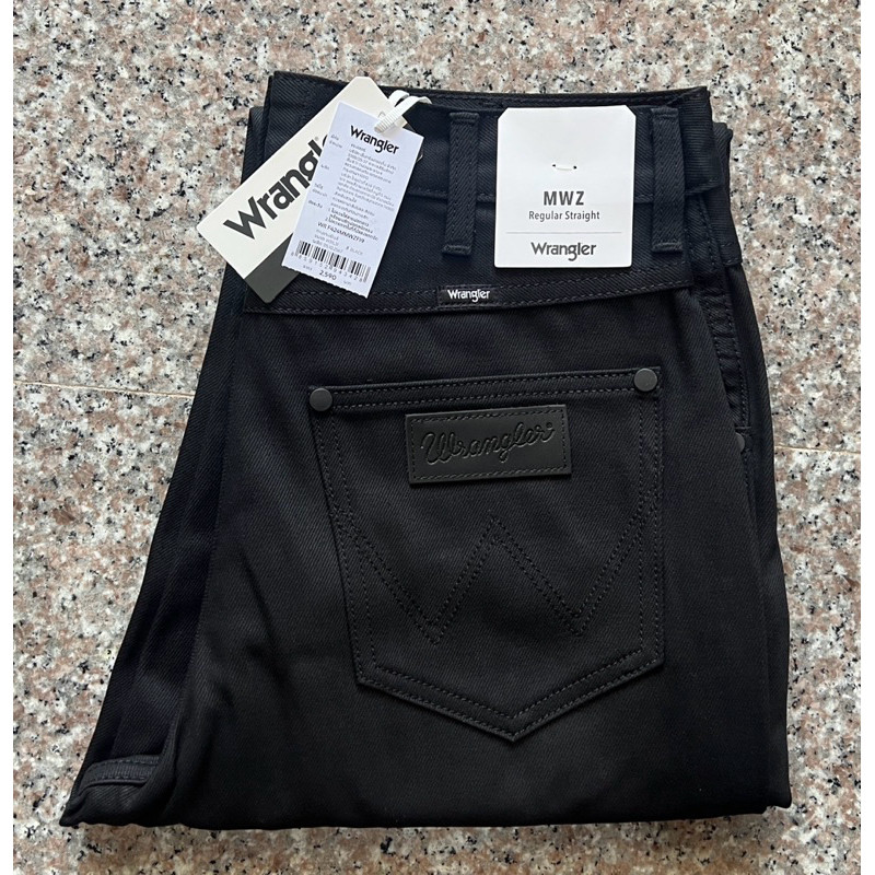 WRANGLER MWZ สีดำ ขาตรง ไม่ยืด ของแท้จากSHOP
