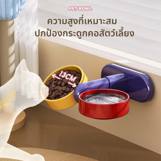 ชามคู่สำหรับสัตว์เลี้ยง ชามอาหารสัตว์เลี้ยง การปรับเกียร์ห้า กดถ้วยดูด การปรับเกียร์ห้า ไม่ง่ายที่จะคว่ำ