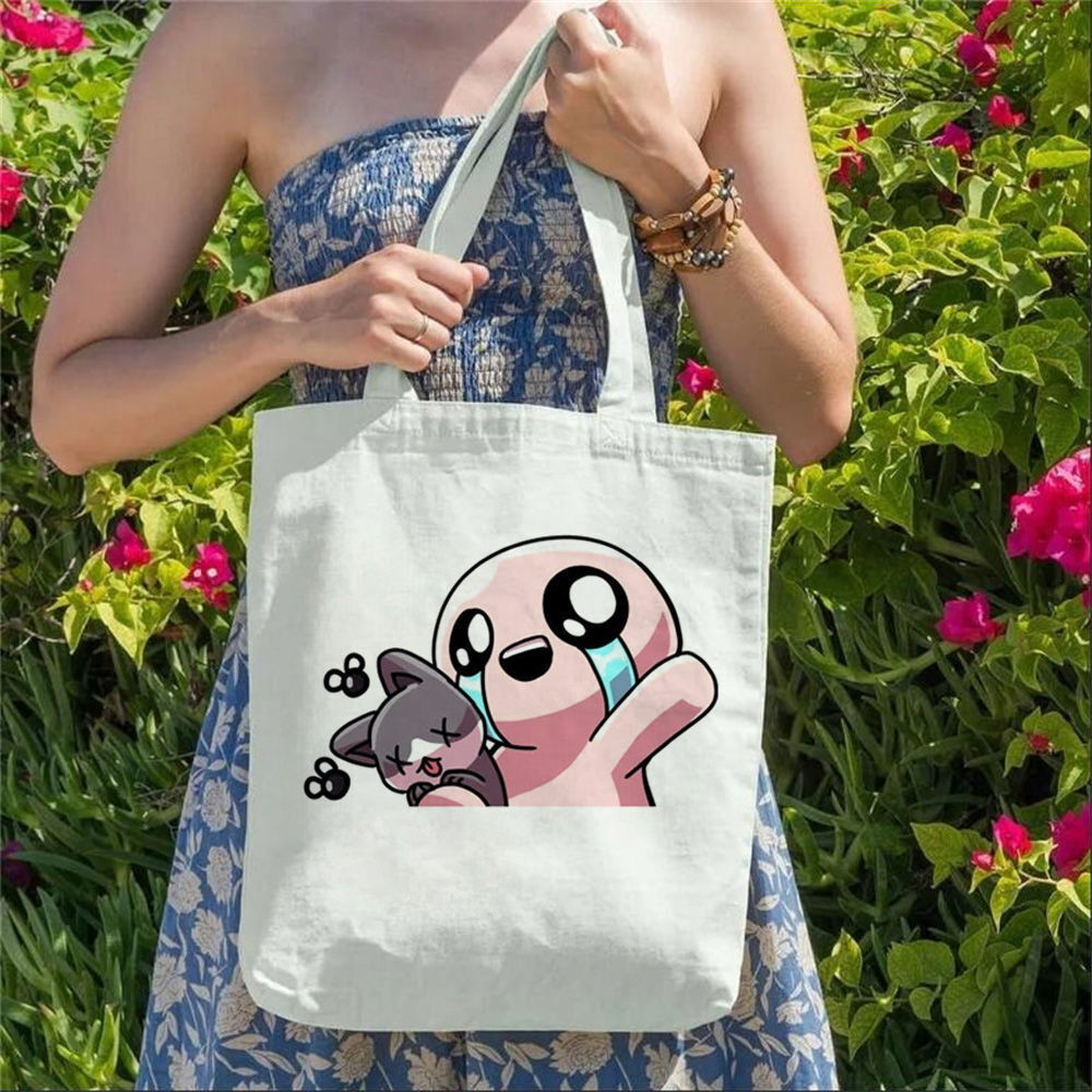 The Binding of Isaac Design Canvas Tote Bag | Eco-Friendly & Handmade