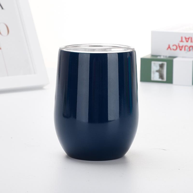 แก้วเก็บความเย็น ฝาสไลด์ ขนาด12oz. เคลือบเงา แก้วเยติทรงไข่ แก้วเยติ - รูปที่ 3