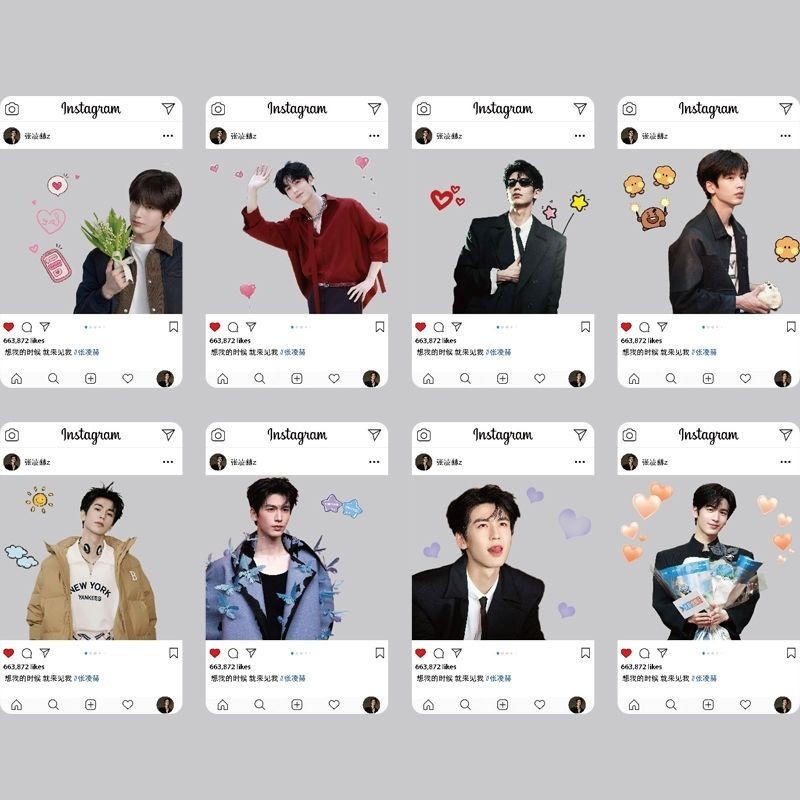 Zhang Linghe PVC การ์ดโปร่งใสโปสการ์ดความละเอียดสูง Zhang Linghe PVC ผ่านการ์ดค่าสีสูง ins stylelkjh