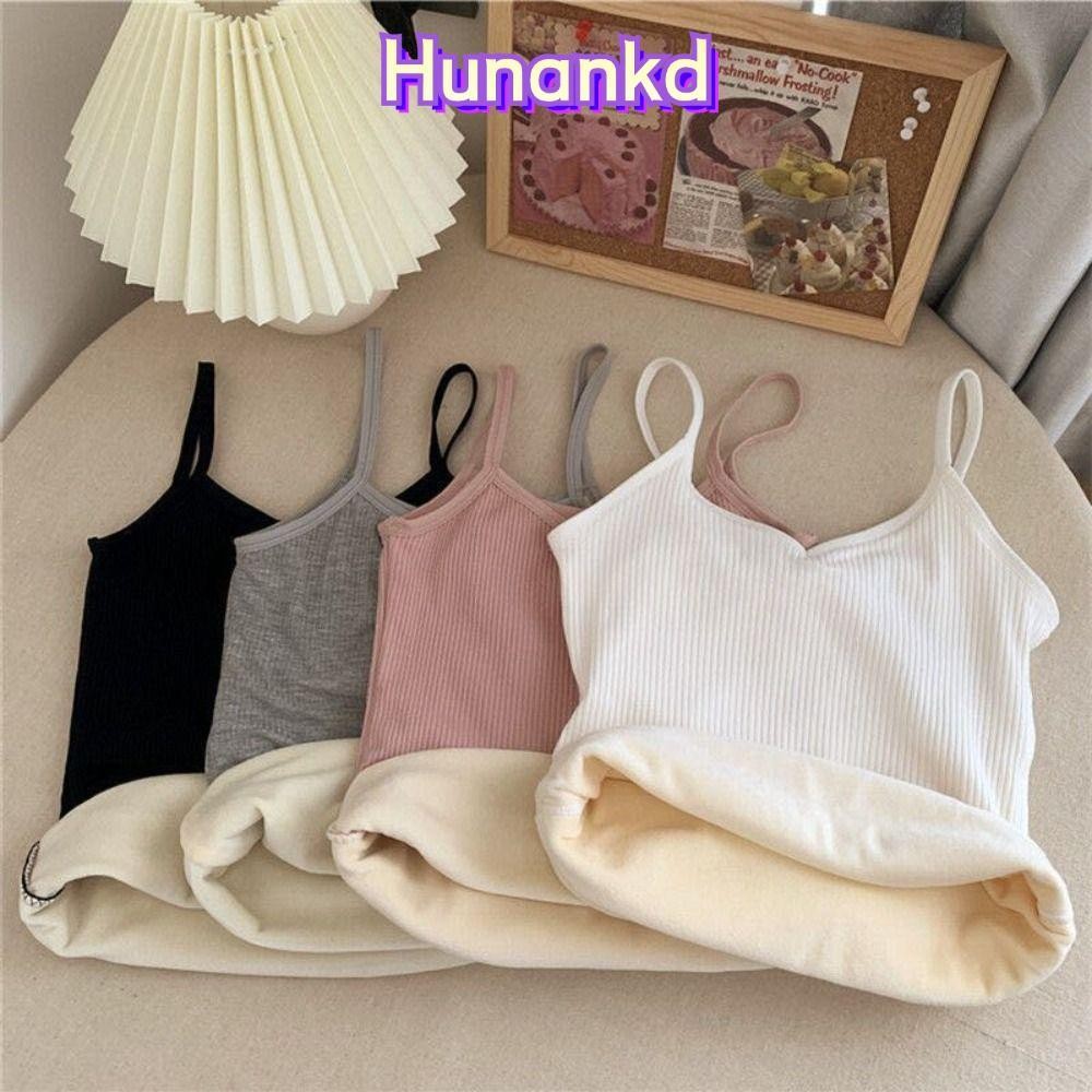 Huan เสื้อกล้ามบุขน เสื้อลองจอน เสื้อกั๊กกํามะหยี่ ผู้หญิง เนื้อผ้านุ่ม ใส่สบาย