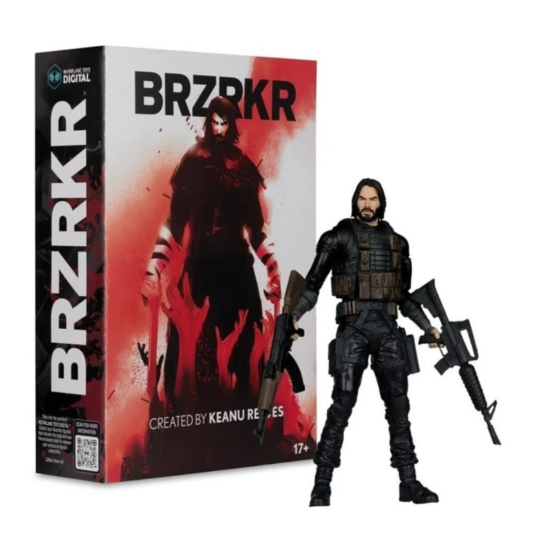 McFarlane ของเล่น Digital Brzrkr B 7in Wv1 สร้างโดย Keanu Reeves ตัวเลขการกระทําคอลเลกชันตุ๊กตา Orig
