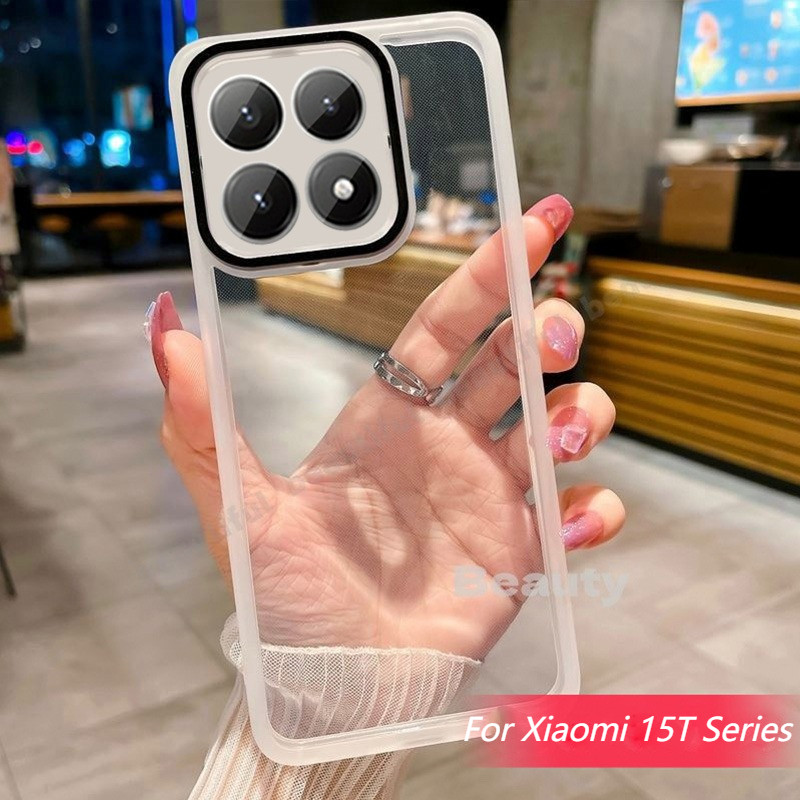 ปลอกสําหรับ XiaoMi 15T Pro 15 14 13 T Pro 15TPro 15Ultra 15Pro MI15T Xiaomi15T Pro 5G เคสโทรศัพท์กันกระแทกกล้องเลนส์ป้องกันซิลิโคนนุ่มโปร่งใสปกหลัง