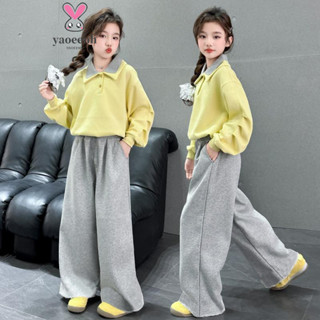 【YAOEENH】ชุดสองชิ้นแขนยาวกันหนาว สำหรับเด็กอายุ 120-170 ซม. …