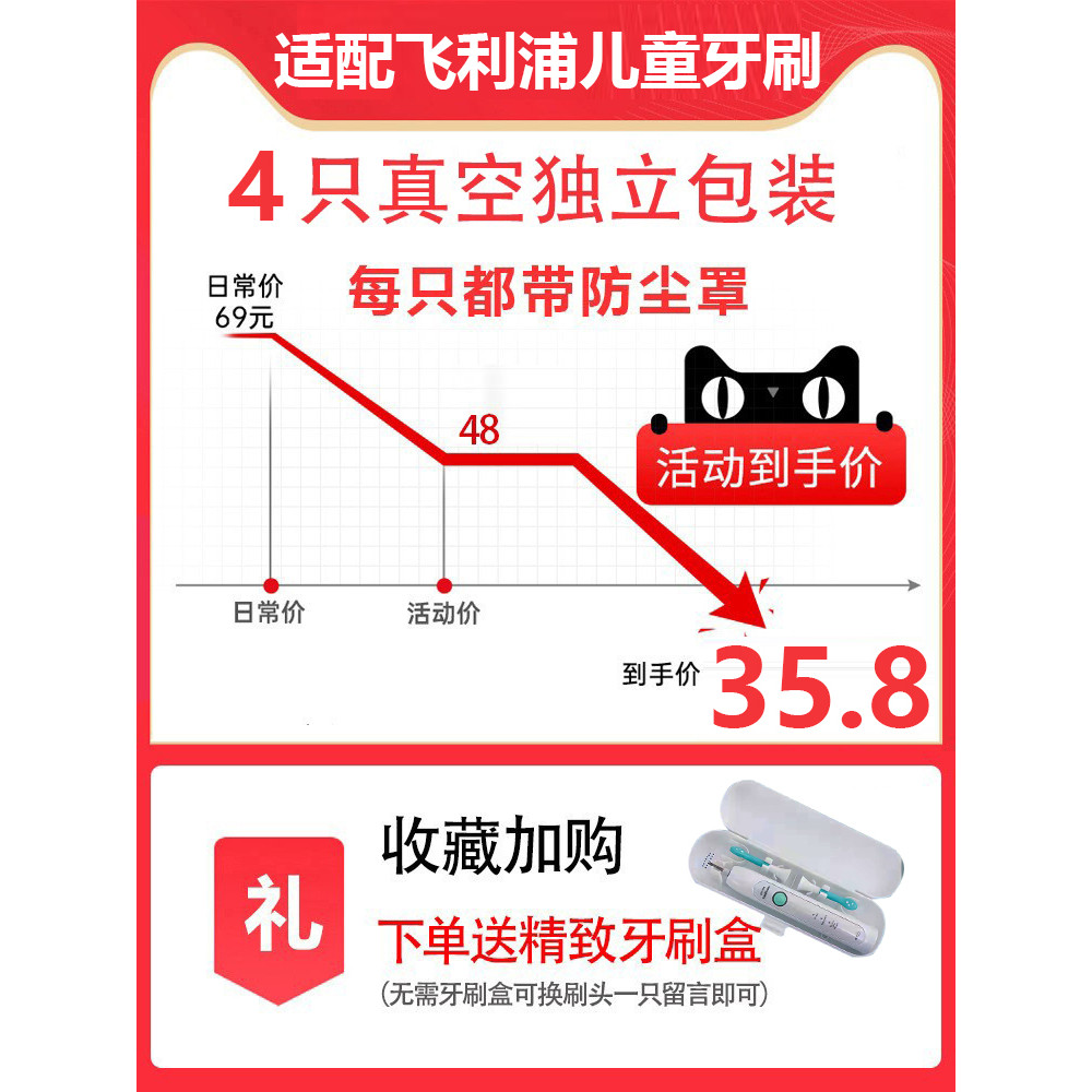 เหมาะสําหรับหัวแปรงสีฟันไฟฟ้าเด็ก Philips HX6032/6042 เปลี่ยน HX6322/6340/6312/2352