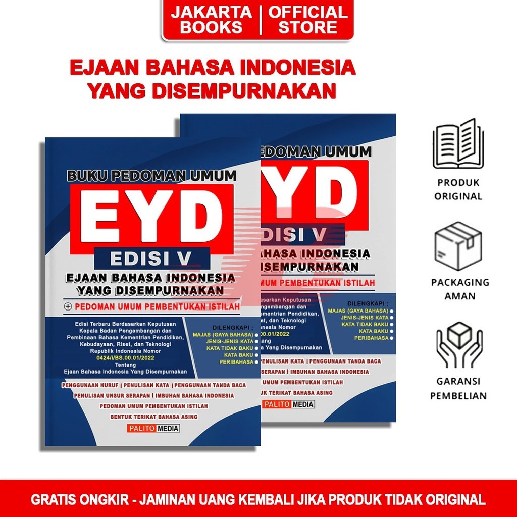 EYD Book 5th Edition / EYD General Guidelines สําหรับคู่มือที่ดีขึ้นและทั่วไปสําหรับ Termation V Edi