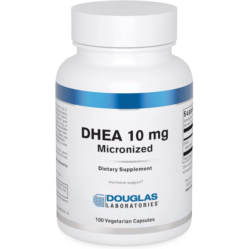 Douglas Laboratories DHEA 10 mg Capsules - Micronized - รองรับฮอร์โมนสมดุล, ภูมิคุ้มกัน, สมอง, สุขภา