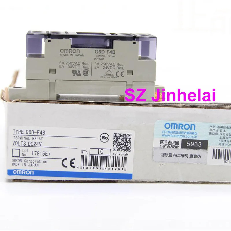 OMRON G6D-F4B 24VDC แท้ TERMINAL RELAY ซ็อกเก็ต DC24V