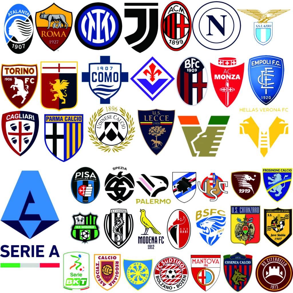 HERO- SERIE A & SERIE B 1&2 /LIGA อิตาลี FOOTBALL CLUB COMPLETE PATCH EMBROIDERY โลโก้ EMBLEM EMBROI