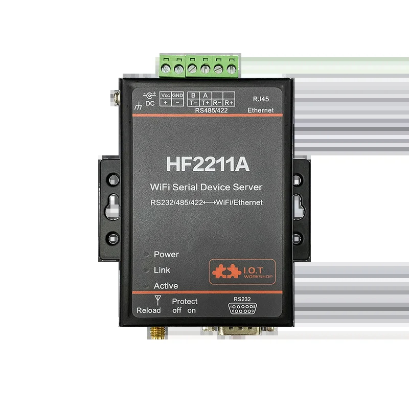 อุปกรณ์อนุกรม WiFi Server RS232/RS485/RS422 พอร์ตอนุกรมไปยังโมดูลแปลง WiFi Ethernet HF2211 HF2211A ป