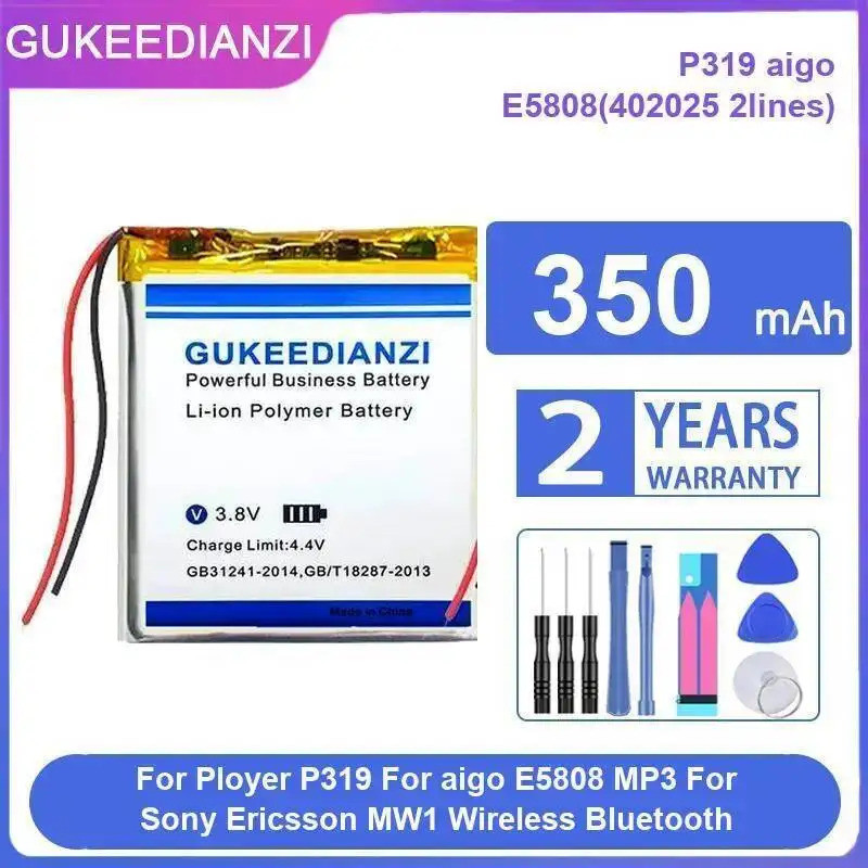 ที่เชื่อถือได้ 350Mah Mp3 Mp4 แบตเตอรี่ติดทนนานสําหรับ Sony Ericsson MW1 สําหรับ Ployer P319 สําหรับ