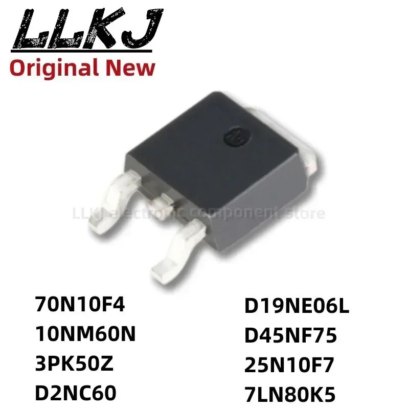 5pcs STD70N10F4 STD10NM60N STD3PK50Z STD2NC60 STD19NE06L STD45NF75 STD25N10F7LN80K5 TO252 Field Effe