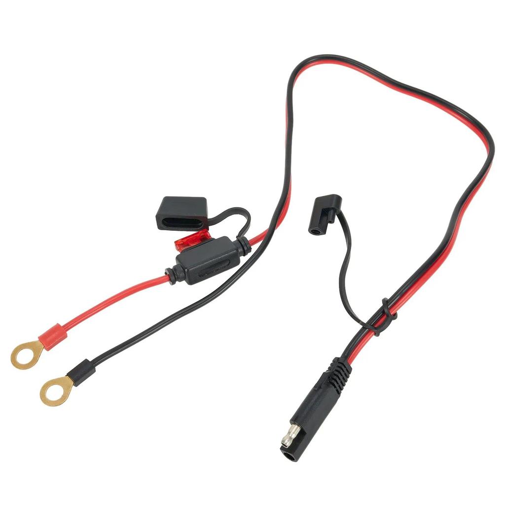 สายไฟแบตเตอรี่ 12v Sae 10a ฟิวส์ 2ft สีแดงสีดํา Sae Connector สําหรับรถจักรยานยนต์