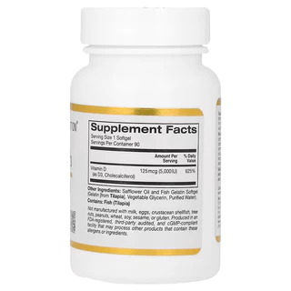 พร้อมส่ง! California Gold Nutrition Vitamin D3 125 mcg 2,000 IU / 5,000 IU