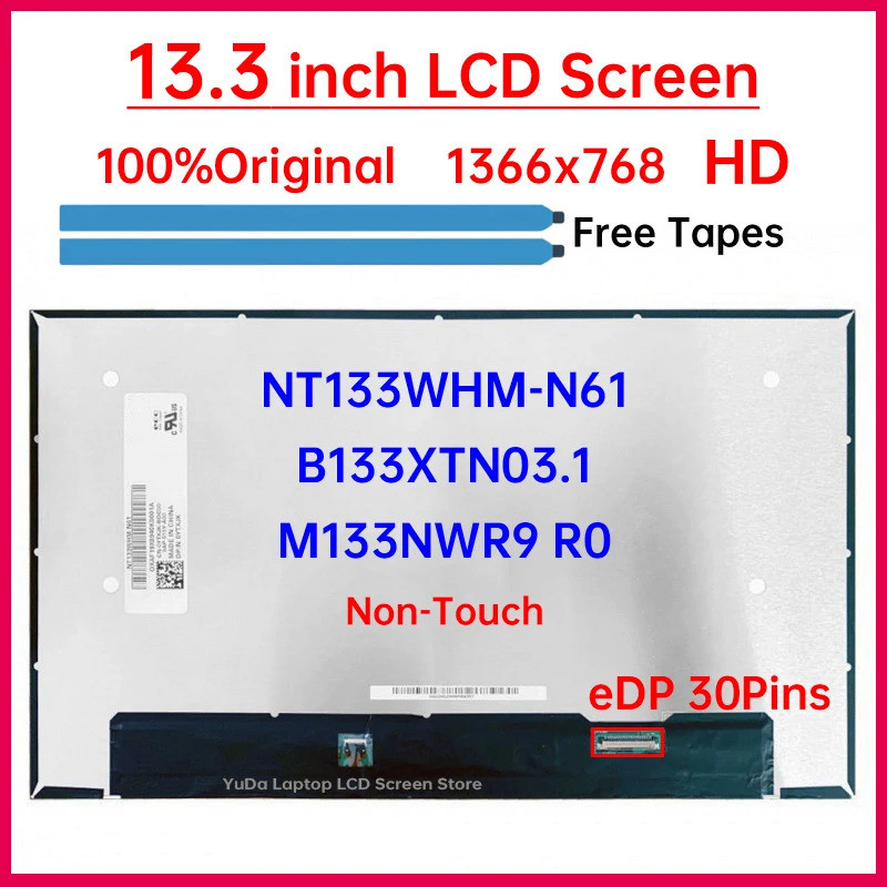 13.3 "หน้าจอ LCD HD NT133WHM-N61 B133XTN03.1 M133NWR9 R0 สําหรับ Dell Latitude 5300 5310 7300 7310 จ