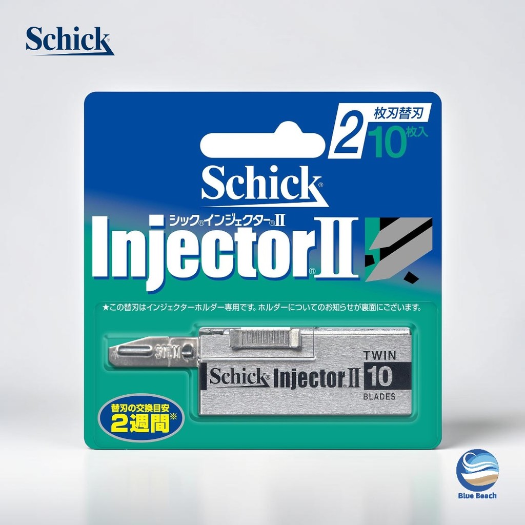 Schick Injector II ใบมีด 2 ชั้น ใบมีดสำรอง 10 ชิ้น/ระบบ Injector คลาสสิก/SMB039/ญี่ปุ่น