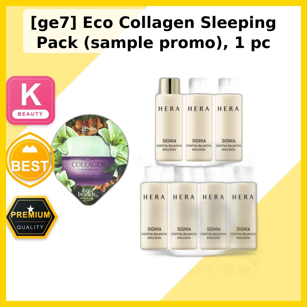 [ge7] Eco Collagen Sleeping Pack (ตัวอย่างโปรโม) 1 ชิ้น / คอลลาเจนแพ็คเกาหลี / โอเวอร์ไนท์ มอยส์เจอร
