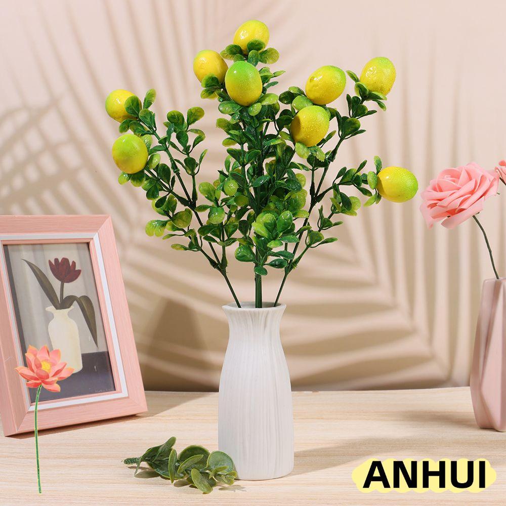 ANHUI Lemon สาขาตาราง Centerpiece Farmhouse Lemon Tree บอนไซ Greenery ตกแต่งผลไม้
