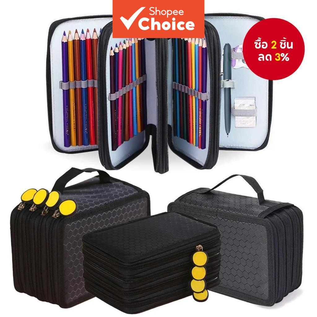 Oxford 72-Slot กล่องดินสอนักเรียนพร้อม Dividers Handle Zipper อุปกรณ์การเรียน Organizer กล่องเก็บของที่ทนทาน