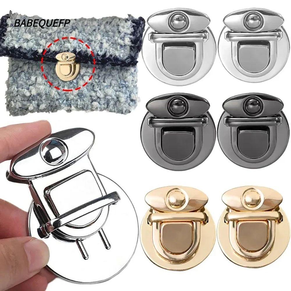 BABEQUEFP 1/5 ชิ้นจับหัวเข็มขัด, DIY ส่วนประกอบกระเป๋าอุปกรณ์เสริมกระเป๋า Clasp, Craft ปิด Snap ฮาร์ดแวร์ล็อคโลหะสําหรับกระเป๋าถือกระเป๋า Totes