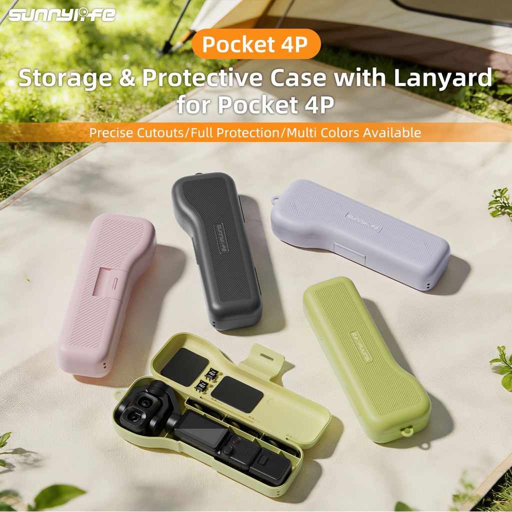 เหมาะสําหรับกล่องเก็บของ DJI Pocket 4P, เคสป้องกันป้องกันการตก, กล่องป้องกัน Pocket4pro สามารถถืออุปกรณ์เสริมตัวกรอง
