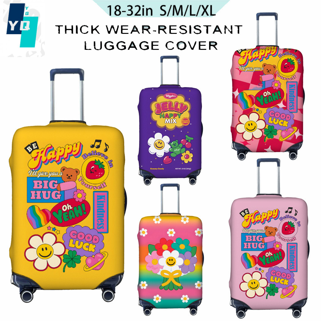 In StockBack to school wiggle ล้างทําความสะอาดได้กระเป๋าเดินทางการ์ตูนตลกกระเป๋าเดินทาง Protector เหมาะกับ 18-32 นิ้วกระเป๋าเดินทาง MG028