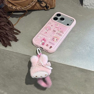 เคสหนังสำหรับ iPhone 15 Pro Max 16 Plus 13 12 Pro 11 X/Xr/Xs/Xs Max 14 17 Air สัมผัสนุ่ม ลายคิตตี้น่ารัก วัสดุหนา