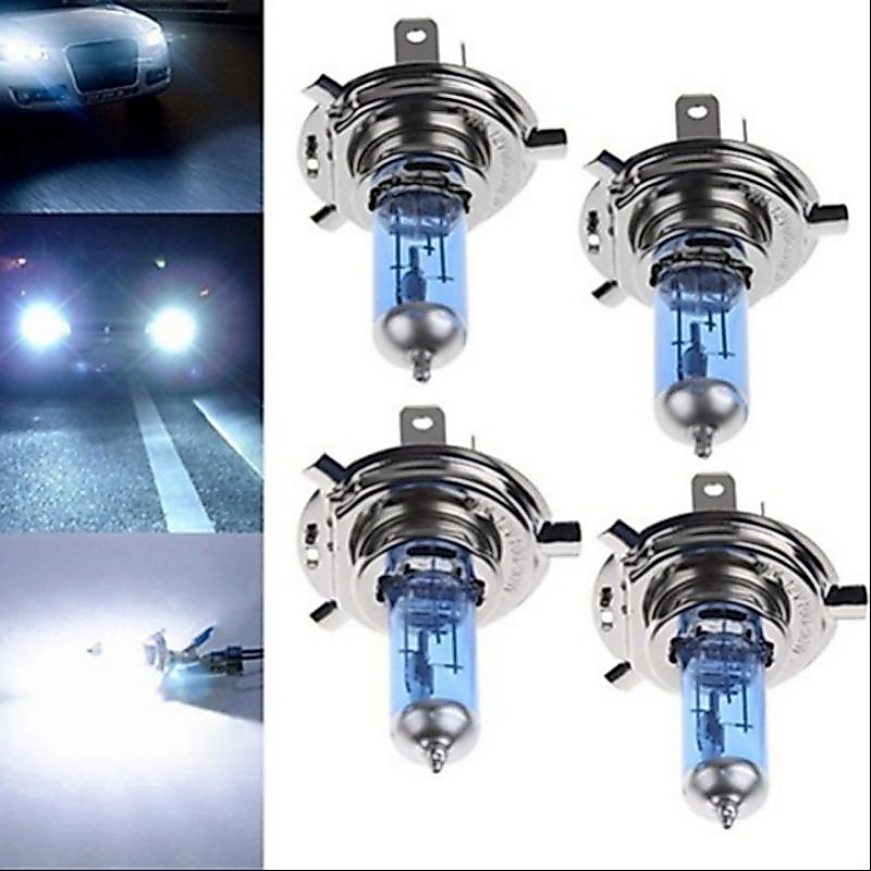 ไฟหน้าฮาโลเจนแก๊สซีนอน H1/H3/H4/H7/H11/9005/9006 100W/ชุด (5300K) สีเหลือง