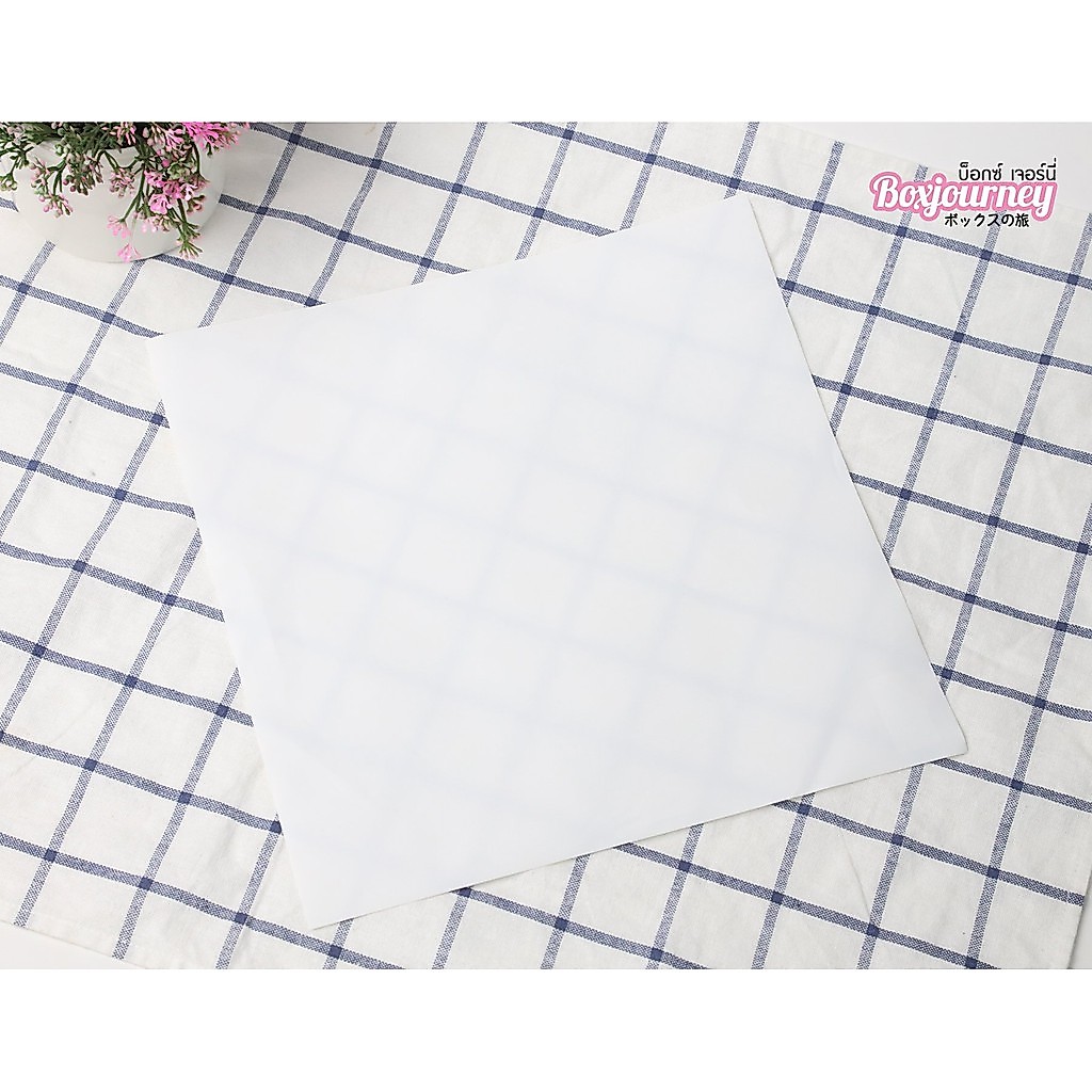Boxjourney กระดาษห่อแฮมเบอเกอร์ 12x12 นิ้ว ( เคลือบกันซึม ) (100 ใบ/แพค)