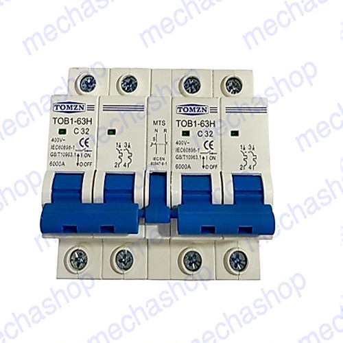 เบรกเกอร์เอซี เบรกเกอร์สลับแหล่งจ่ายไฟ แบบแมนวล AC400V 25A/32A/63A MTS Circuit breaker