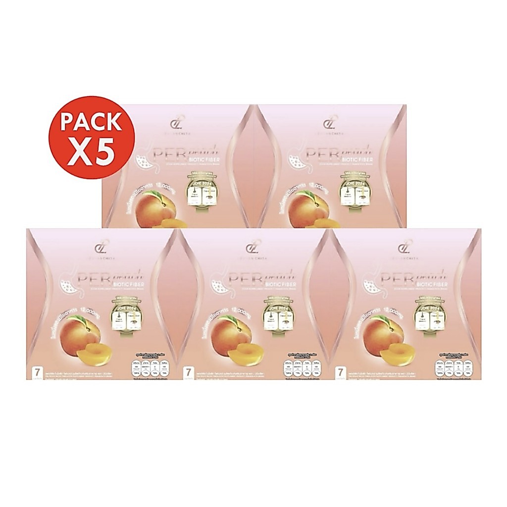 5 กล่อง เพอร์พีช Per Peach Fiber เพอร์พีช ดีท็อก