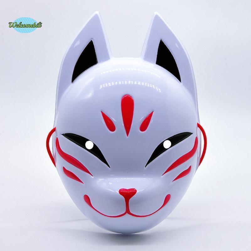 [WLB-t] หน้ากากจิ้งจอกระบายอากาศน้ําหนักเบา 3D การออกแบบสัตว์คอสเพลย์ผ้าคลุมหน้าสําหรับปาร์ตี้ฮาโลวี