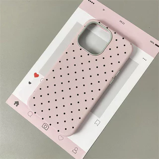 เคสไอโฟน 11แฟชั่นลายจุดสีดำลายจุดหนังพื้นผิวนุ่ม สำหรับ IPhone 11 17 16 15 13 14 12 Pro Max 16 7 8 15 Plus SEปีใหม่ 2026