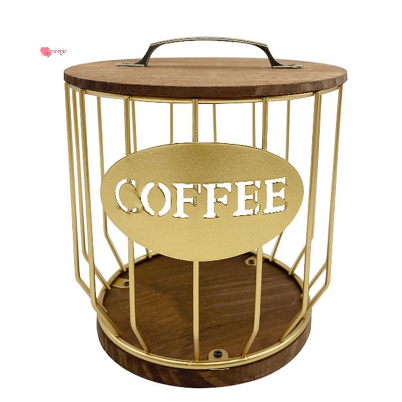 georg33Hollowed Coffee Capsule ตะกร้าเก็บผลไม้กาแฟ Pod Organizer Holder สําหรับ Home Cafe Hotel