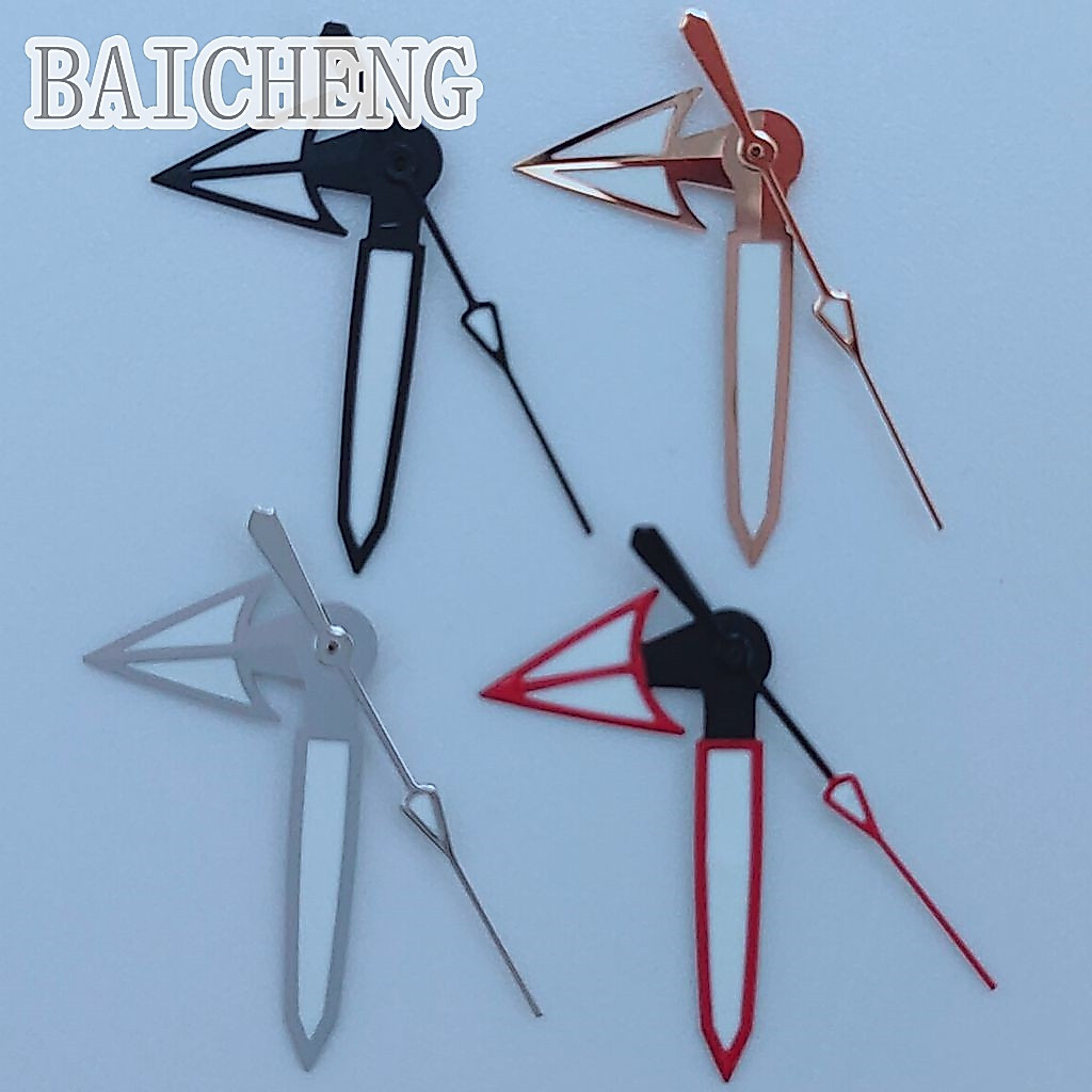Baicheng นาฬิกาข้อมือเรืองแสง สีเงิน สีโรสโกลด์ สีแดง สีดํา สําหรับ NH35 NH36 7S26 7S36 4R35 4R36