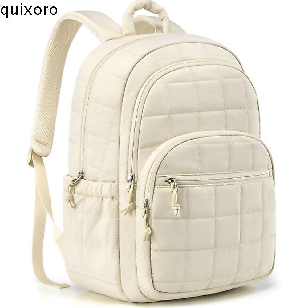 QUIXORO กระเป๋าเป้สะพายหลังกันน้ำ น้ำหนักเบา พร้อมช่องใส่แล็ปท็อป 15.6 นิ้ว สำหรับผู้หญิง