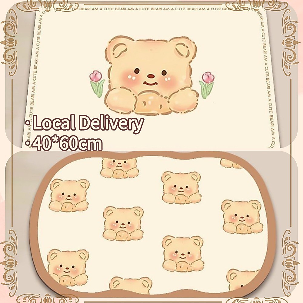 【50%off】พรมห้องน้ํา พรมเช็ดเท้า วางหน้าห้องน้ำ ห้องครัว (ขนาด40X60CM)