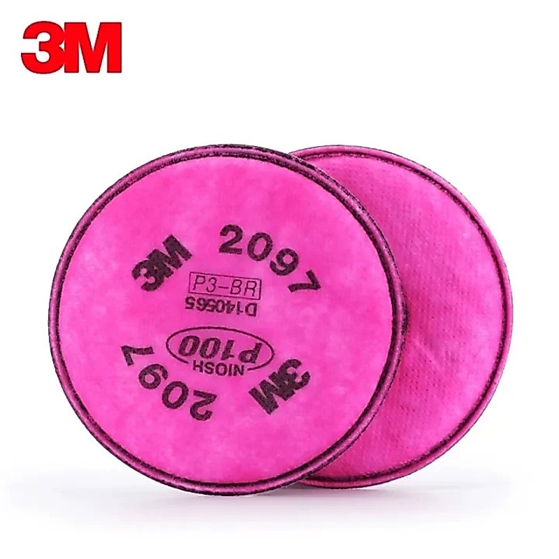 ตลับกรอง3M 2097 สำหรับงานฝุ่น งานเชื่อม ฟูมโลหะ แผ่นกรองฝุ่น มาตราฐาน P100 (2ชิ้น) แผ่นกรองอนุภาคประสิทธิภาพสูง